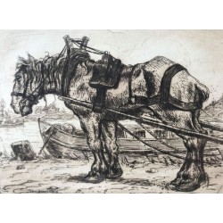 Ponsioen - Tiel 1935 - Trekpaard van de zand en grinthandel Den Otter