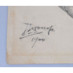 Jan Toorop 1900 - Portret man met snor
